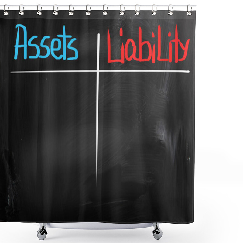 Personality  Assets Liability Concept Shower Curtains