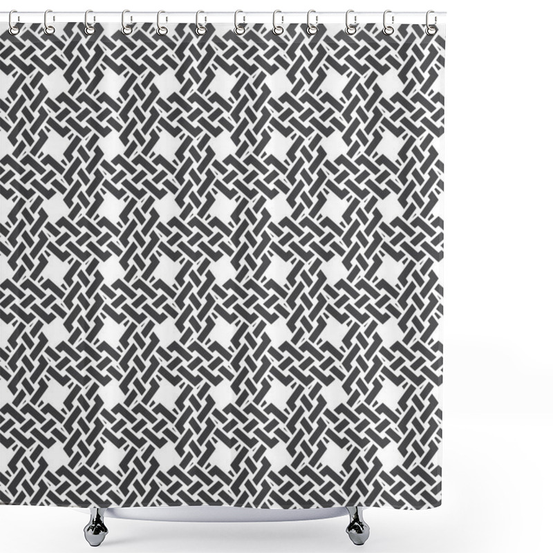 Personality  Seamless Pattern Of Cable Network Shower Curtains