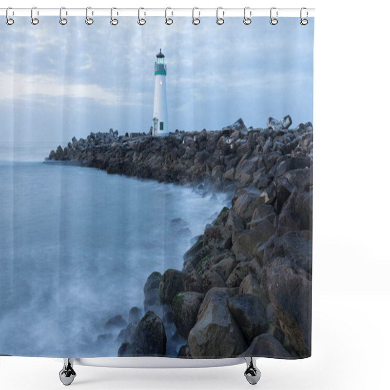 Personality  Santa Cruz Lighthouse, Walton Lighthouse. Calofornia, USA West Coas America  Shower Curtains