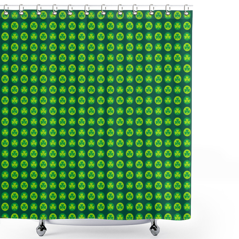 Personality  Shamrock Polka Dots Pattern  Shower Curtains