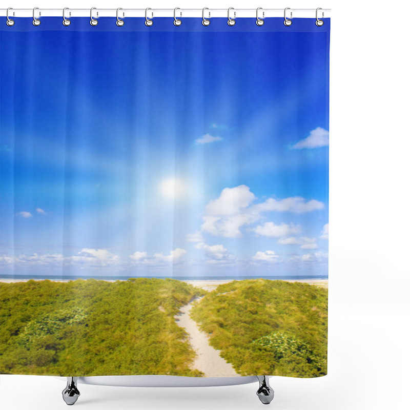 Personality  Beautiful Day At The North Sea Shower Curtains