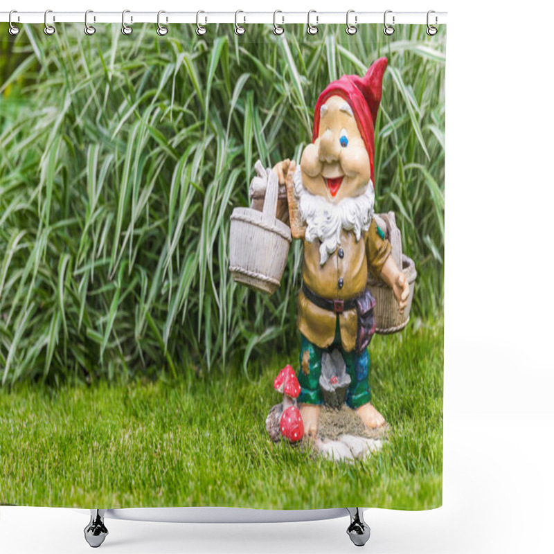 Personality  Garden Dwarf In Home Garden, Nice Gnome Decoration Shower Curtains