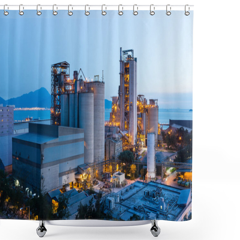 Personality  Cement Plant And Power Sation Shower Curtains