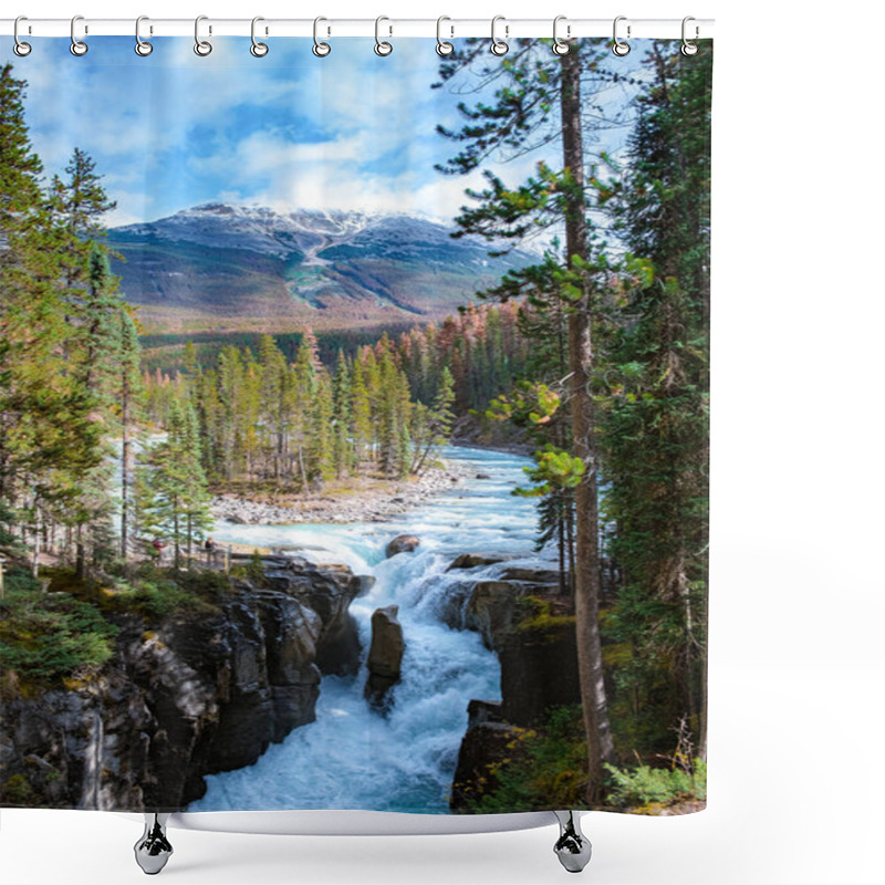 Personality  Beautiful View Of Sunwapta Falls Jasper National Park, Canada Shower Curtains