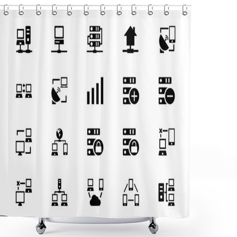 Personality  Networking Vector Icons 3 Shower Curtains