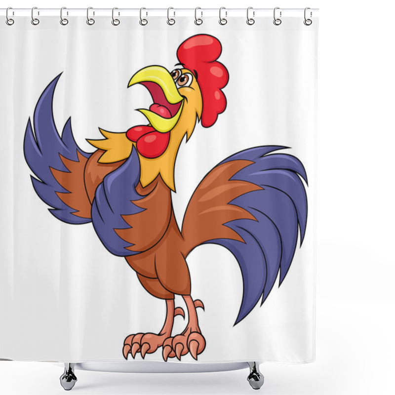 Personality  Rooster Singing A Song Shower Curtains