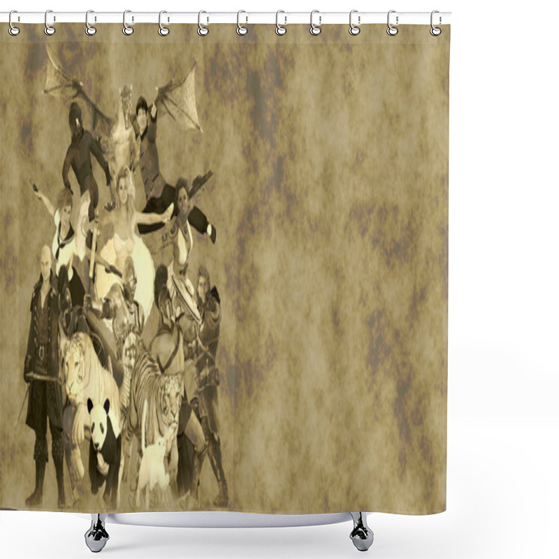 Personality  Happy Kids On An Adventure As A Concept Shower Curtains