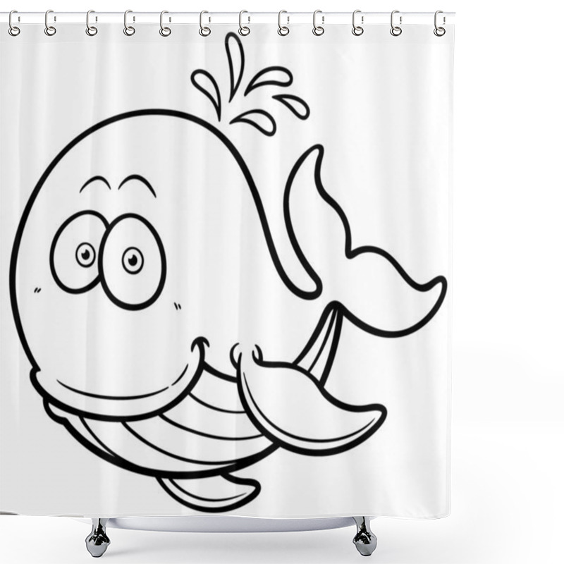 Personality  Whale Shower Curtains