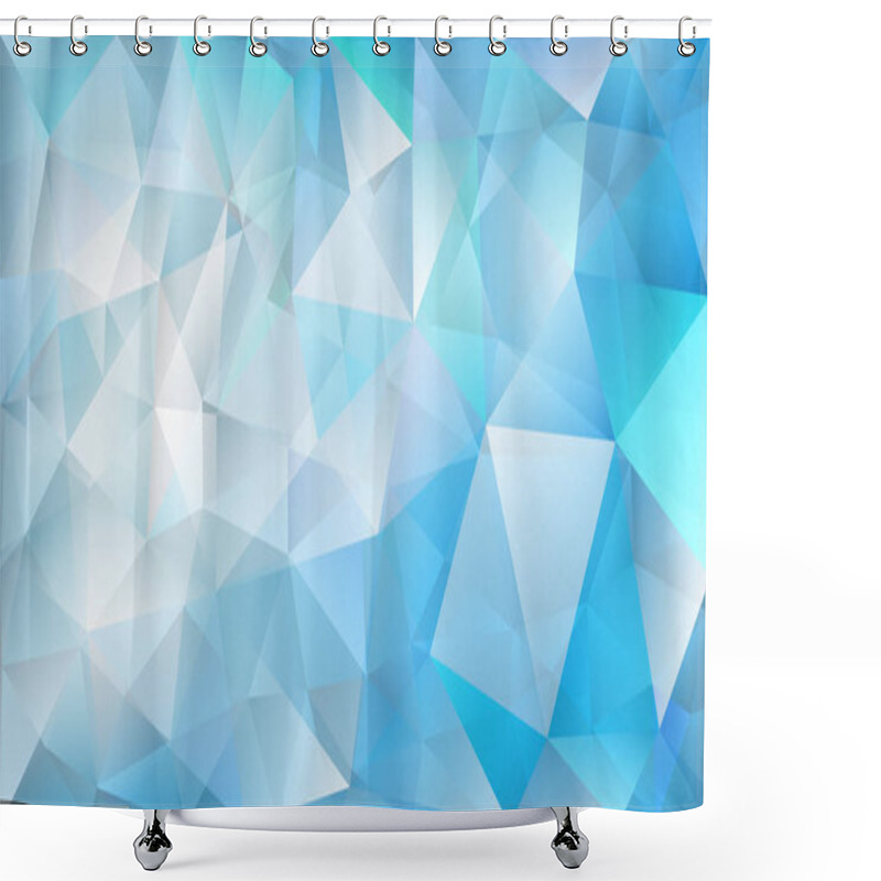 Personality  Abstract Low Polygonal Background Of Triangles Shower Curtains