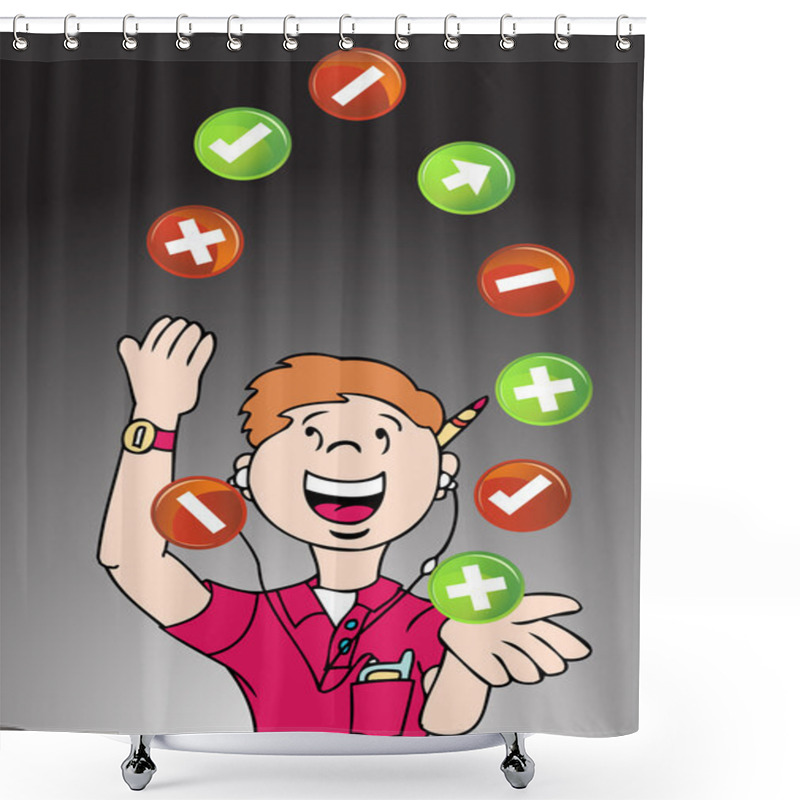 Personality  Juggling Web Developer Shower Curtains