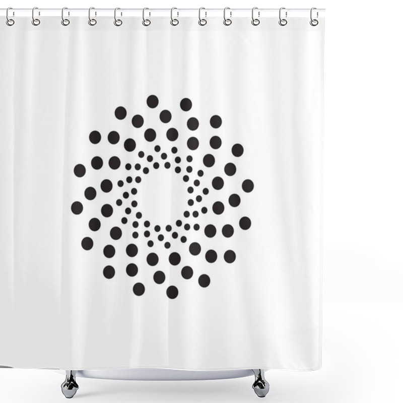 Personality  Halftone Dots Forms Shower Curtains