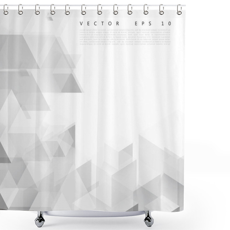 Personality  Vector Abstract Geometric Shape From Gray Cubes. Shower Curtains