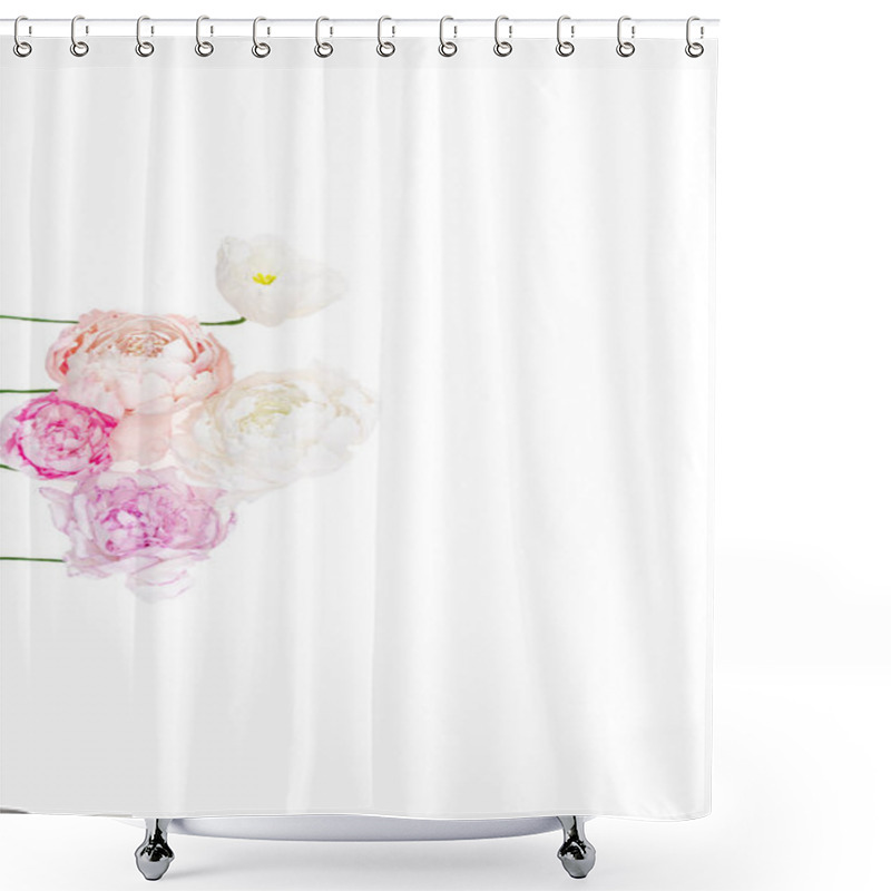 Personality  Beautiful Peony Flowers Shower Curtains