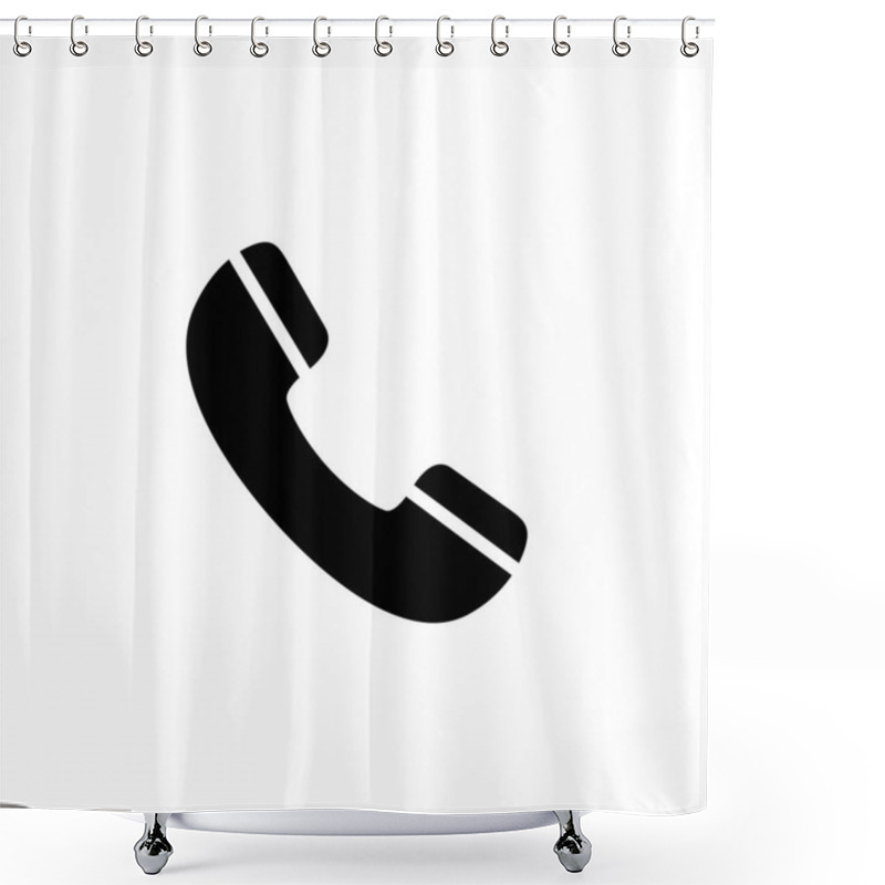 Personality  Call Icon Logo Design. Telephone Sign And Symbol. Phone Icon. Contact Us  Shower Curtains