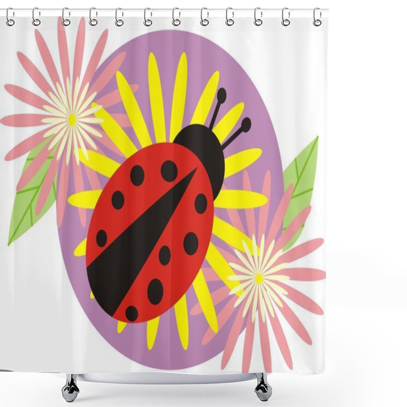 Personality  Ladybird Shower Curtains