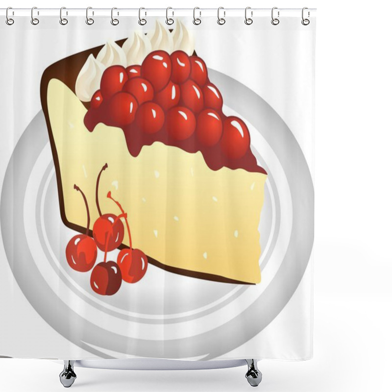 Personality  Slice Of Cheesecake Shower Curtains