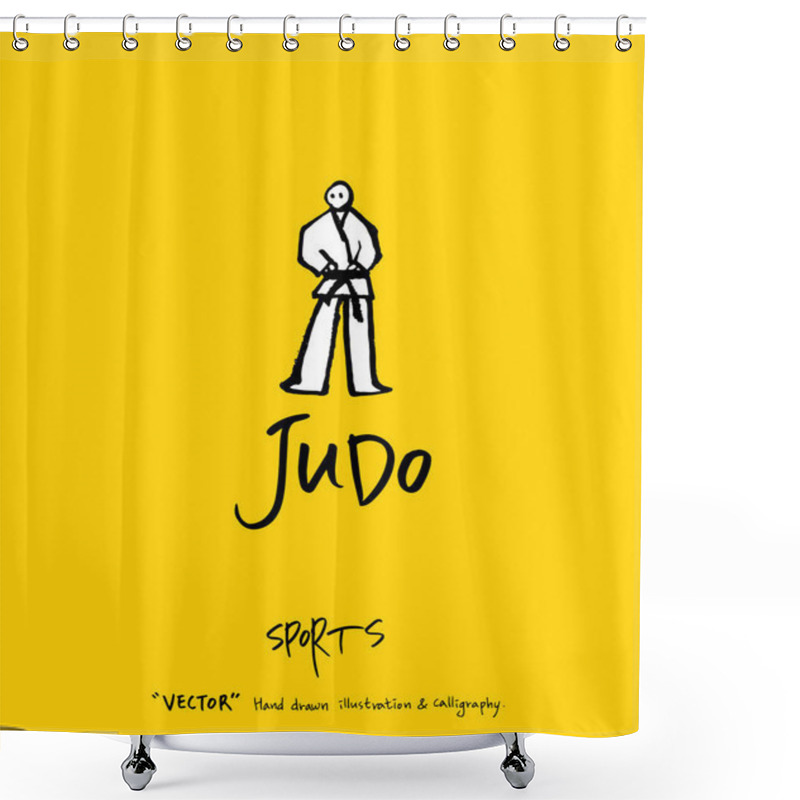 Personality  Sport Poster / Sketchy Leisure Illustration - Vector Shower Curtains