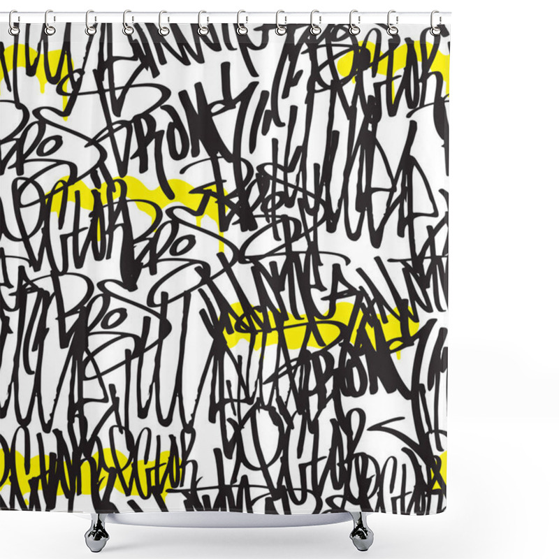 Personality  Seamless Pattern Graffiti Shower Curtains