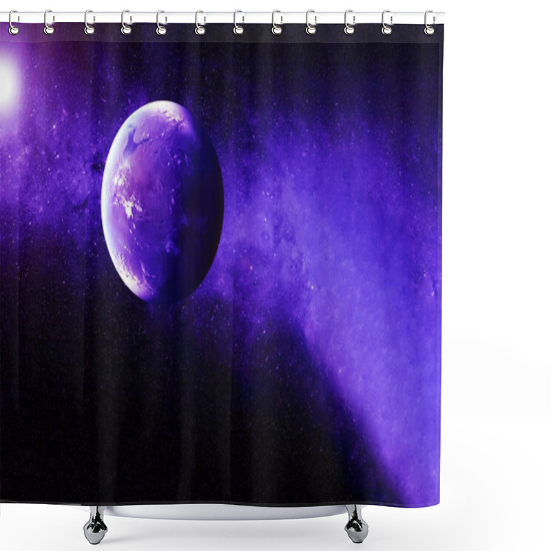 Personality  Exoplanet In Deep Space. Elements Of This Image Were Furnished By NASA. For Any Purpose. Shower Curtains