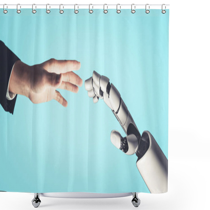 Personality  Future Artificial Intelligence And Machine Learning For AI Droid Robot Or Cyborg Shower Curtains