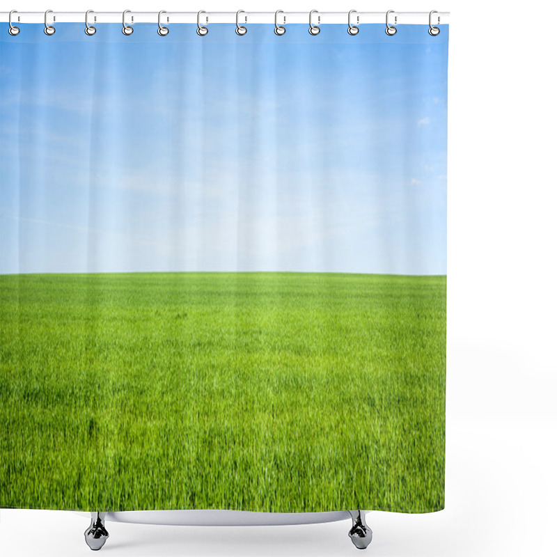 Personality  Empty Grass Field Shower Curtains