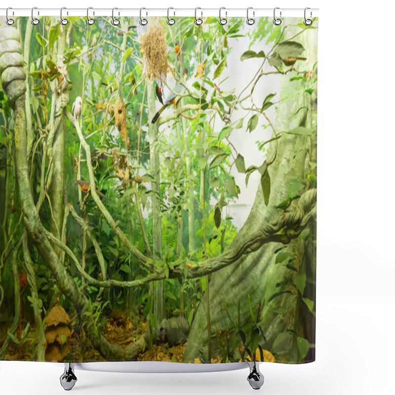 Personality  Mini Model Of Natural Forest Shower Curtains