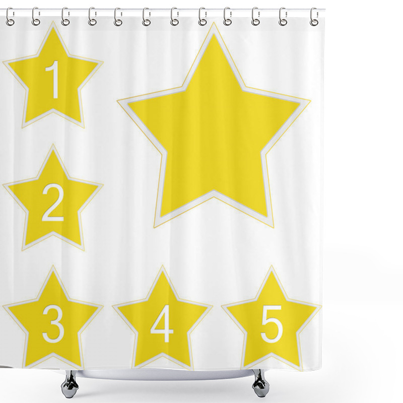 Personality  Rating Stars Shower Curtains