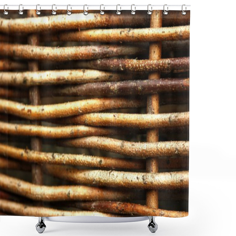 Personality  Willow Wicker Weave Shower Curtains