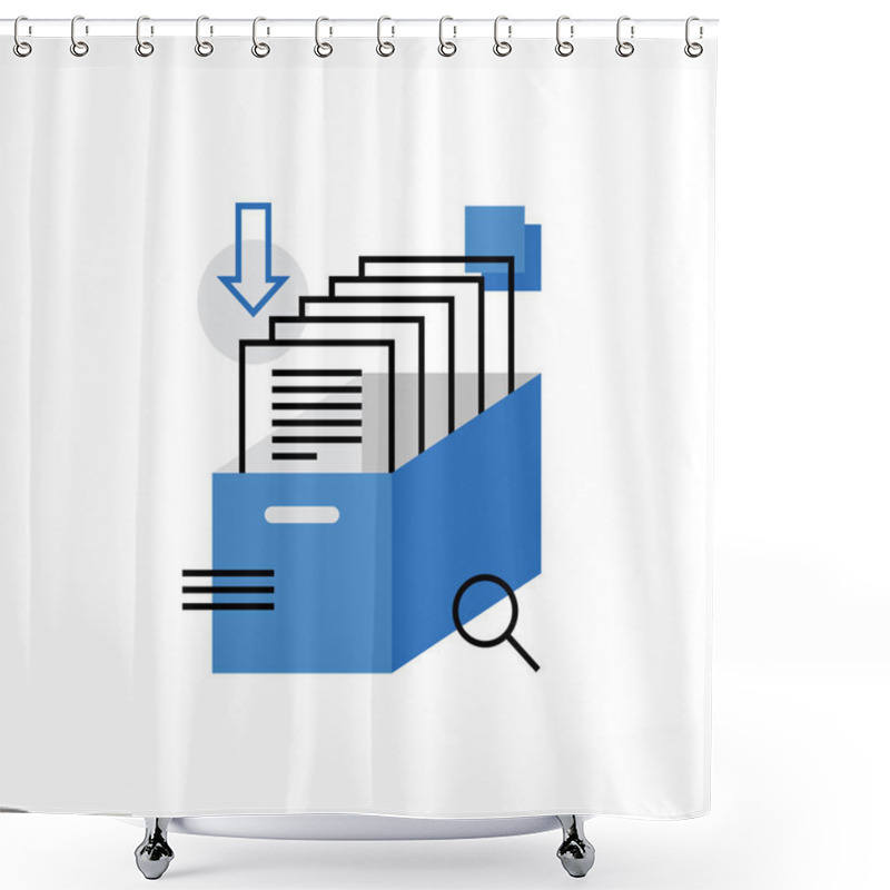 Personality  Archive Monoflat Icon Shower Curtains