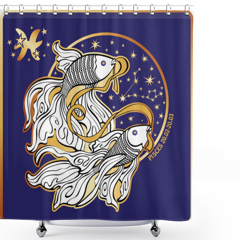 Personality  Horoscope.Pisces  Zodiac Sign Shower Curtains