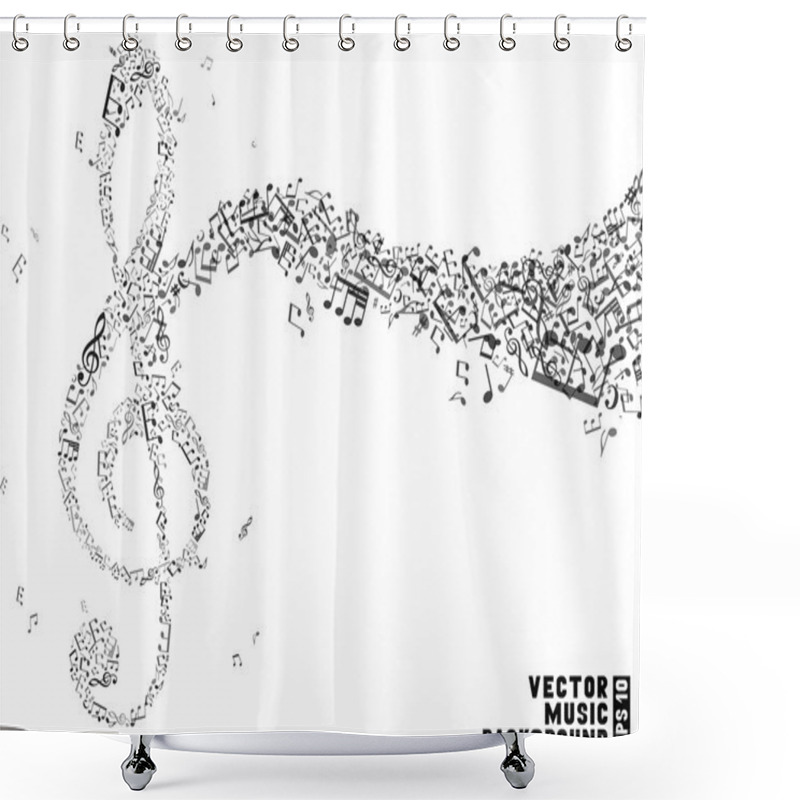 Personality  Music Background. Shower Curtains