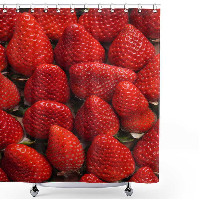 Personality  Ripe Red Strawberry Shower Curtains