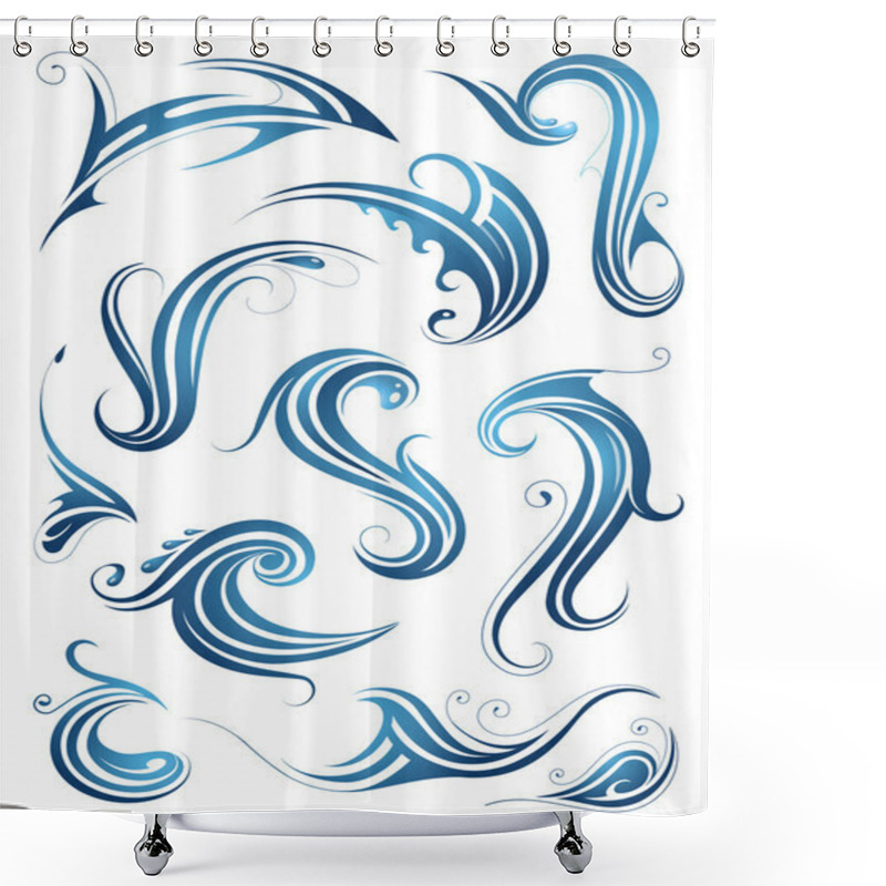 Personality  Water Swirls Set Shower Curtains