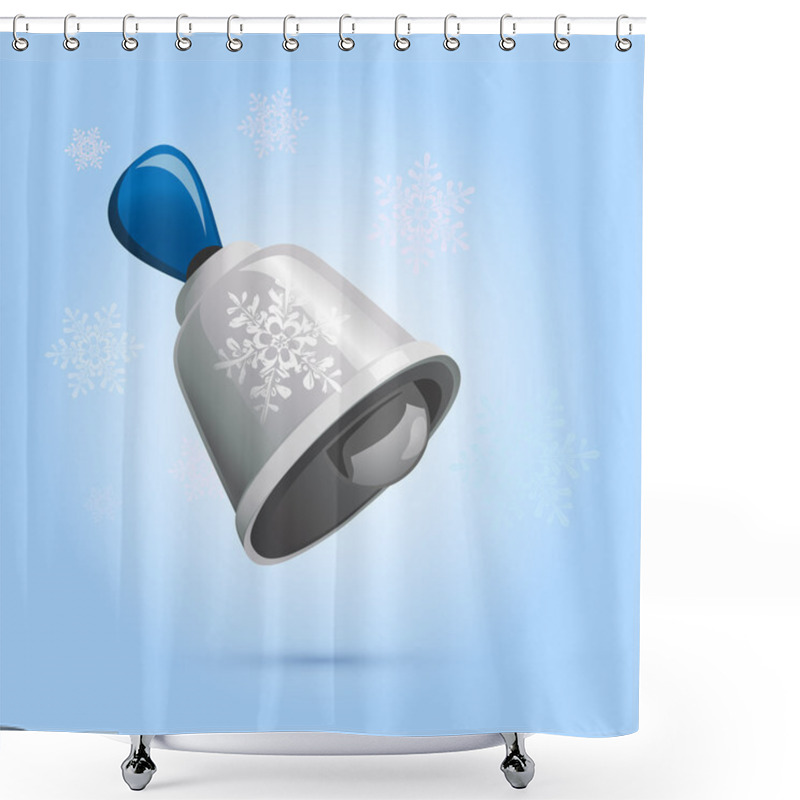 Personality  Christmas Bell. Vector Illustration. Shower Curtains