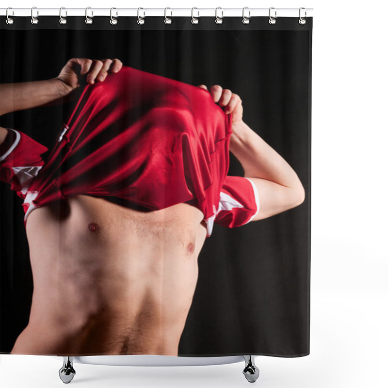 Personality  Soccer Player Shower Curtains