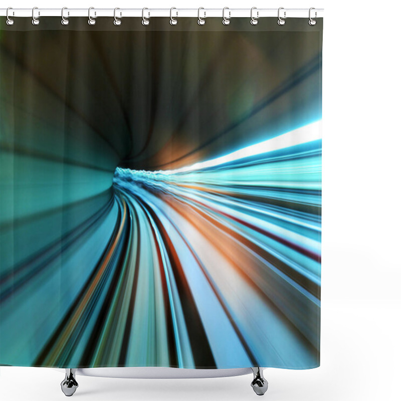 Personality  Traffic Light In Tunnel Shower Curtains