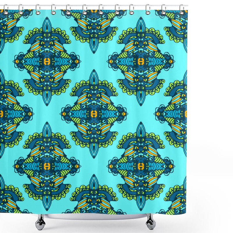 Personality  Vector Seamless Pattern Textile Damask Design Shower Curtains