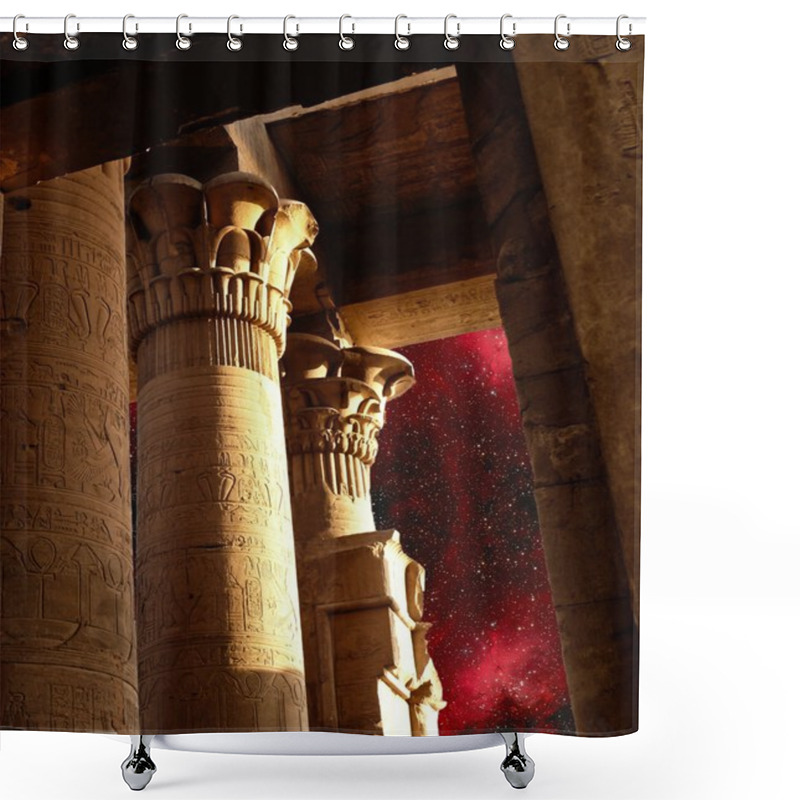 Personality  Columns Of The Sobek Temple In Kom-Ombo And Eagle Nebula (Elemen Shower Curtains