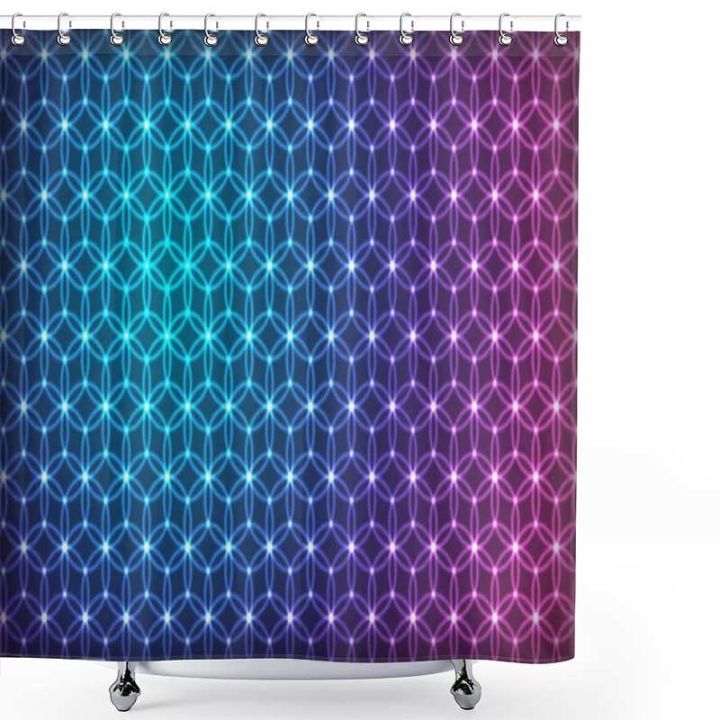 Personality  Buddhism Chakra Illustration: Flower Of Life Spectrum Gradient Shower Curtains