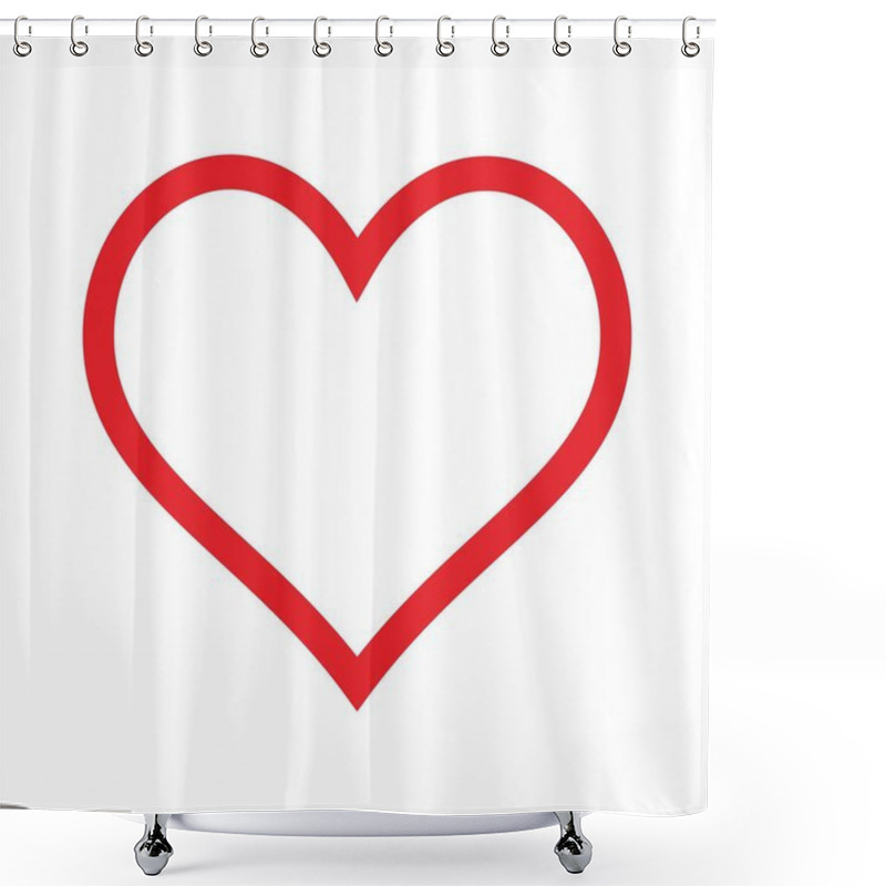 Personality  Heart Flag In The Shape Of The National Flags. 3d Illustration Shower Curtains