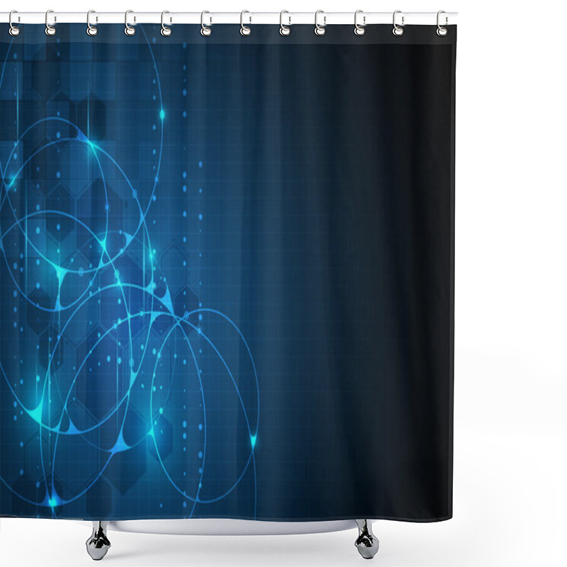 Personality  Digital Science And Technology Concept Background Shower Curtains