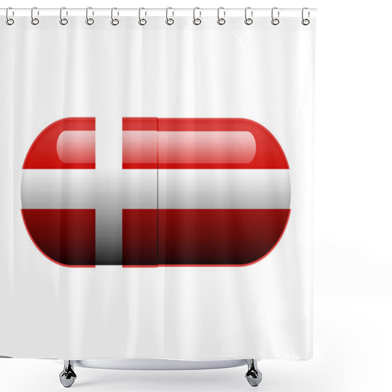 Personality  Danish Pill Shower Curtains