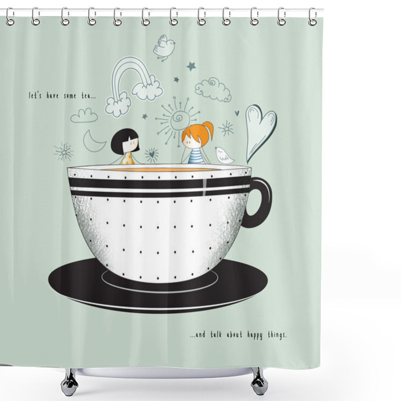 Personality  Let's Have Tea Shower Curtains