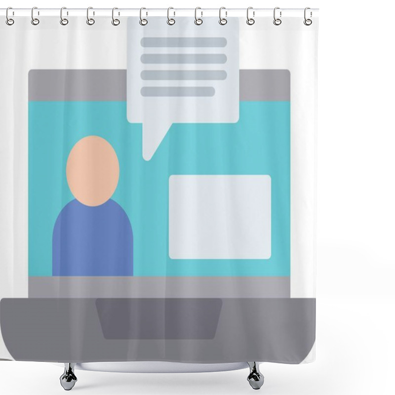 Personality  Consultation Icon Symbol Art Shower Curtains