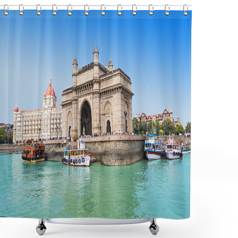 Personality  Taj Mahal Hotel And Gateway Of India Shower Curtains