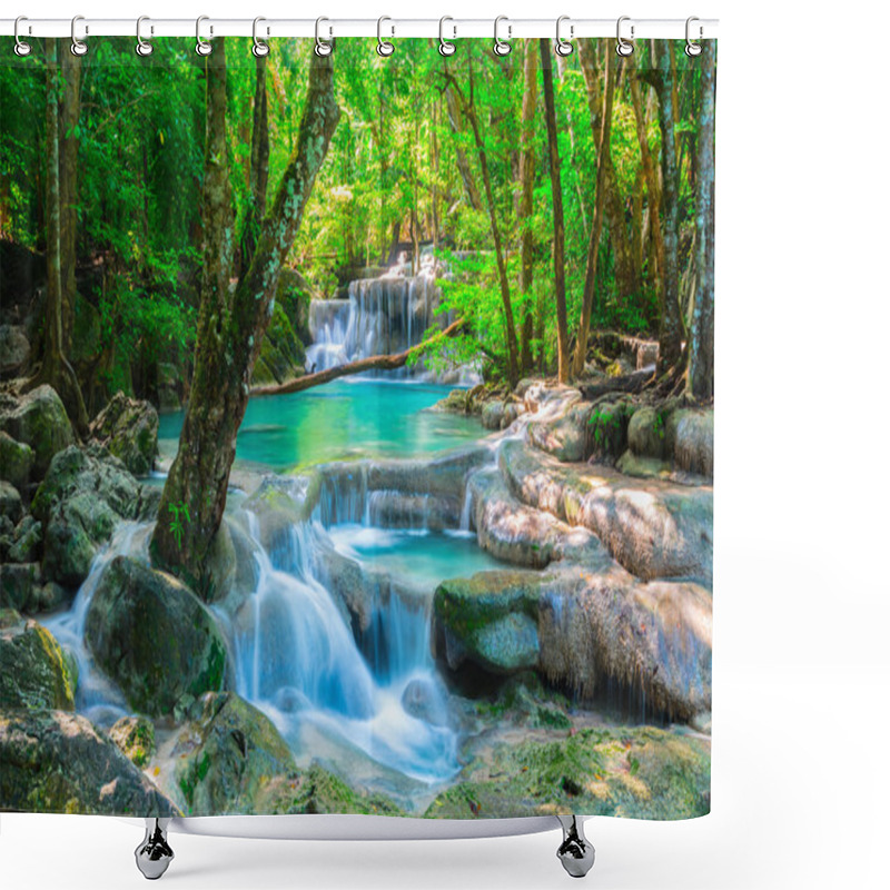 Personality  Beautiful Waterfall In Thailand Jungle Shower Curtains