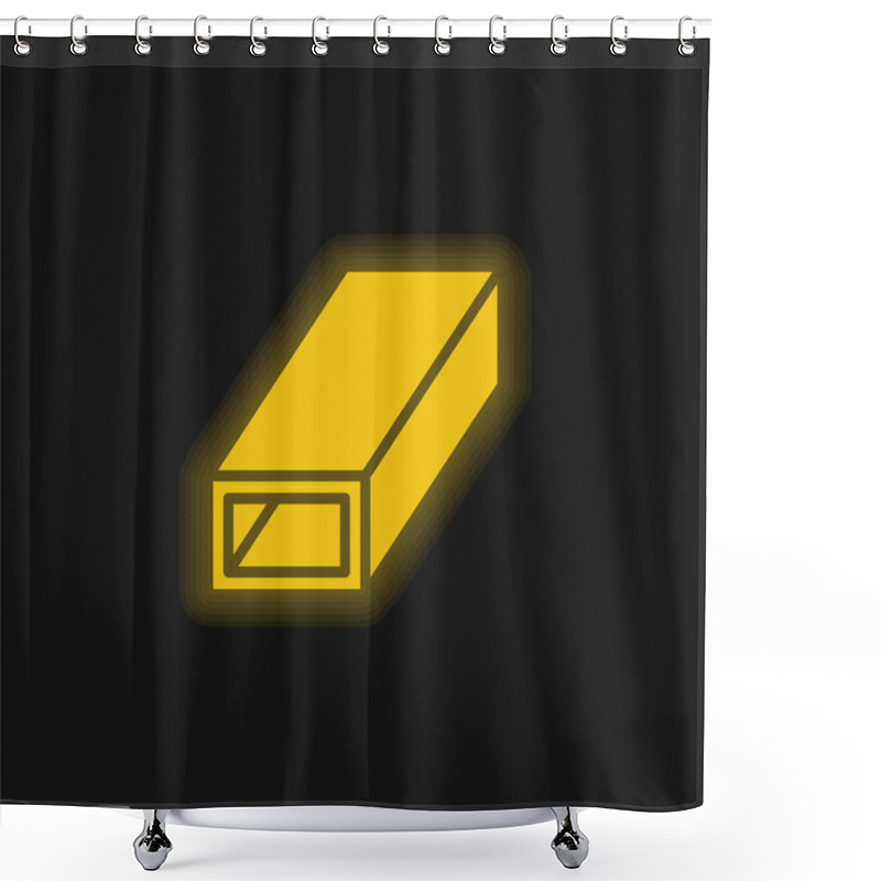 Personality  Beam Yellow Glowing Neon Icon Shower Curtains