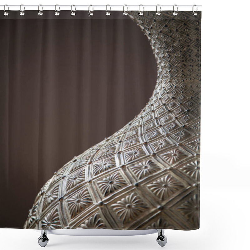 Personality  Background. Beautiful Textured Shiny Pattern Close-up. Shower Curtains