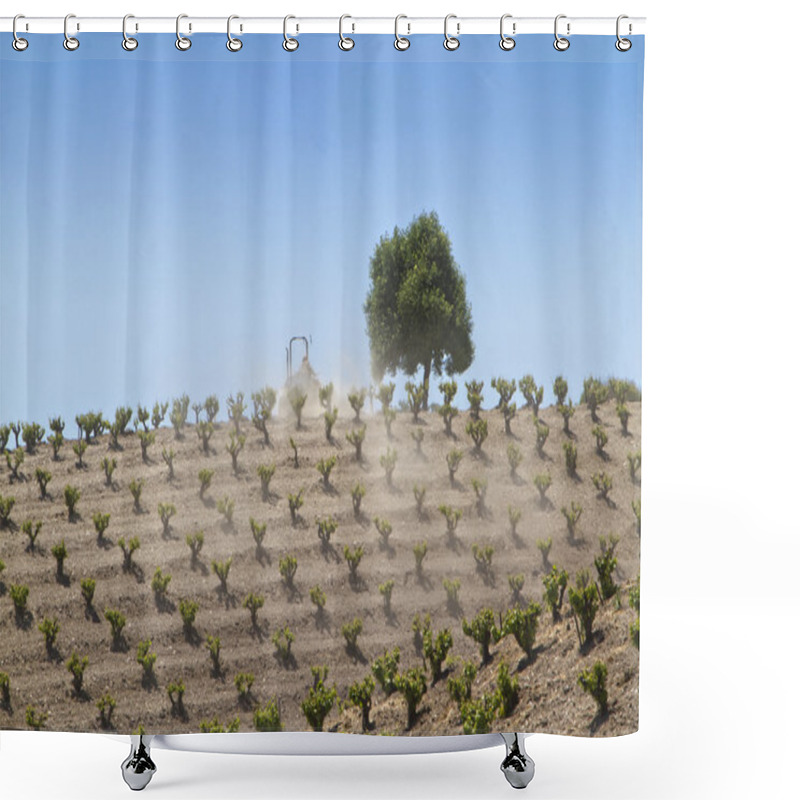 Personality  Farming On A California Vineyard Shower Curtains