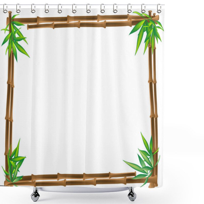 Personality  Brown Bamboo Shower Curtains